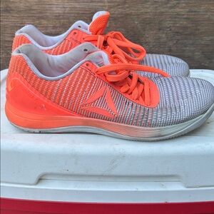Reebok Vibrant Orange and Gray Athletic Shoes